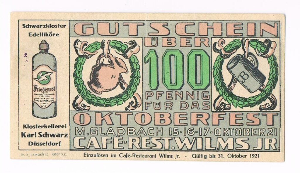 100 Pfennig Gutschein